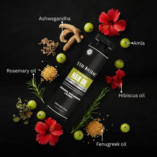 THE DUDE Complete Hair Care Ritual Kit for Men | Hair Fall Control Range | Nourishes Scalp Strengthens Roots | Healthy Hair Regimen