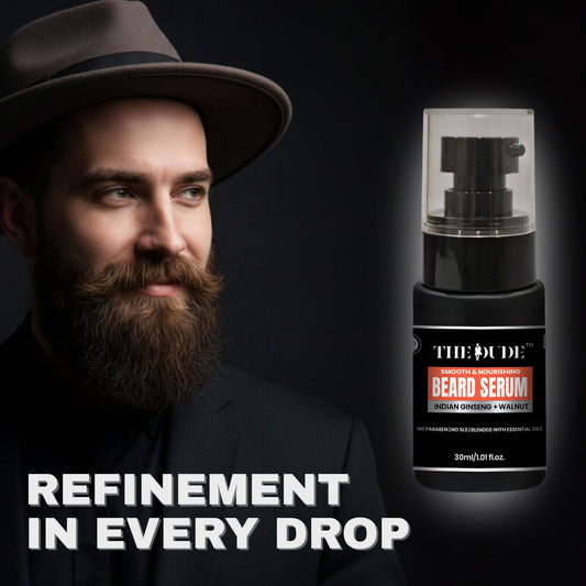 The Dude Smooth & Nourishing Beard Serum with Indian Ginseng + Walnut - 30ml