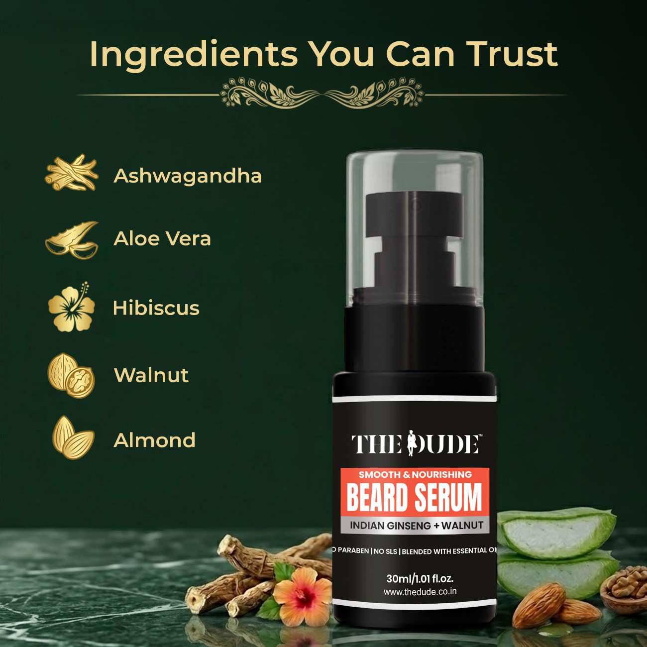 THE DUDE Beard Growth Grooming Combo for Men | Complete Beard Care Kit | Growth Cleanse & Style | For Thick Healthy Beard