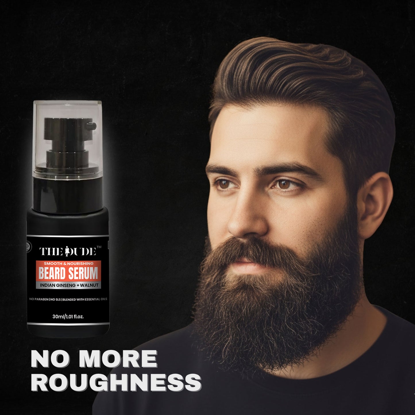 The Dude Smooth & Nourishing Beard Serum with Indian Ginseng + Walnut - 30ml