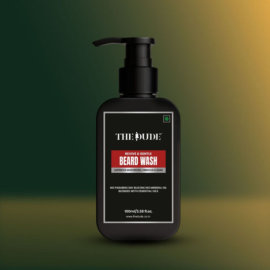 THE DUDE Revive Gentle Beard Wash for Men - 100 ml | Mild Daily Cleanser | Removes Dirt Odour & Beard Dandruff | Softens & Refreshes Beard