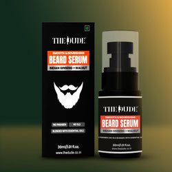 THE DUDE Smooth Nourishing Beard Serum for Men - 30 ml | Ashwagandha, Walnut & Aloe | Softens Rough Beard | Reduces Itch & Dryness