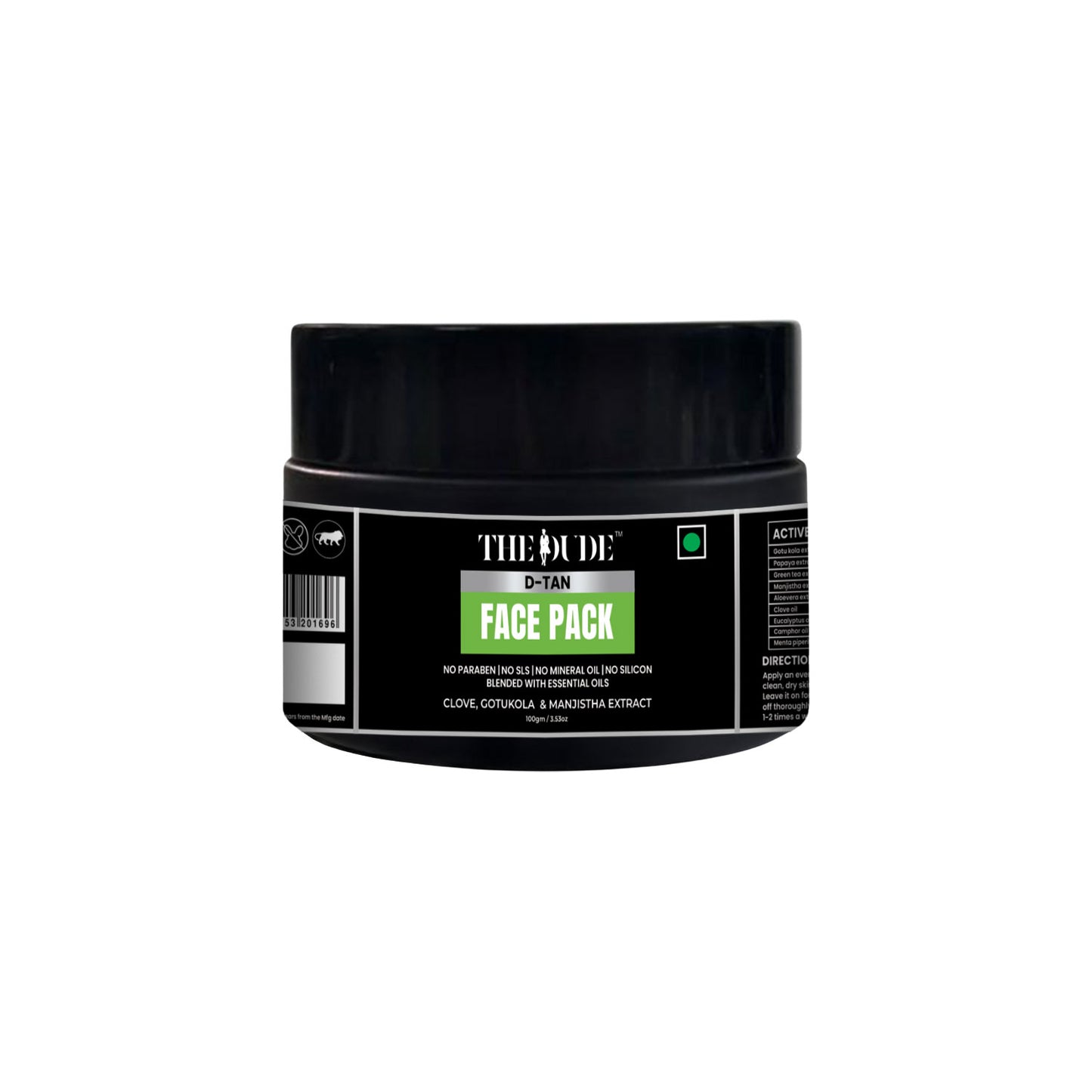 The Dude De-Tan Face Pack with Clove, Gotukola  & Manjistha extract