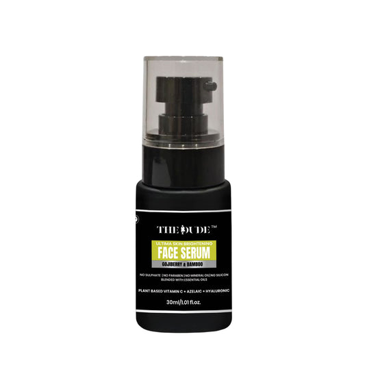 THE DUDE Ultima Skin Brightening Face Serum for Men - 30 ml | Goji Berry & Bamboo | Reduces Dullness & Dark Spots | Lightweight Serum