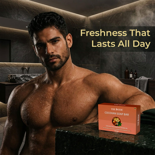 THE DUDE Cocoa Butter, Vanilla & Jojoba Oil Nourishing Cocovan Blended with Essential Oils Bath Soap Bar - 125 gm