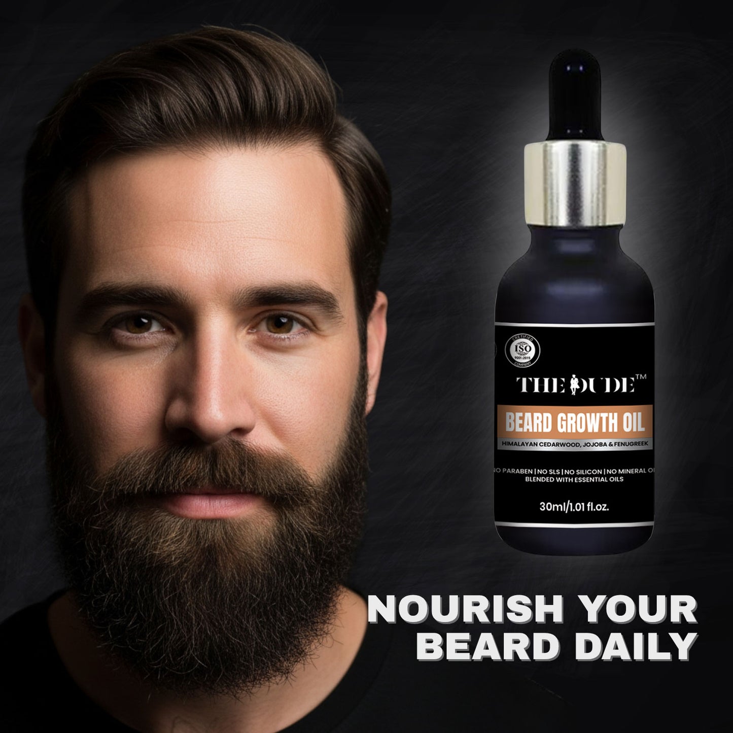 The Dude Beard Growth Oil with Himalayan Cedarwood, Jojoba & Fenugreek - 30ml