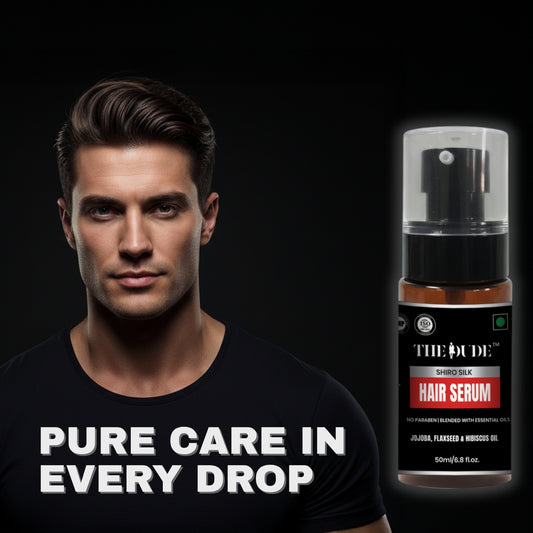 The Dude Shiro silk Hair serum with Jojoba, Flaxseed & Hibiscus oil