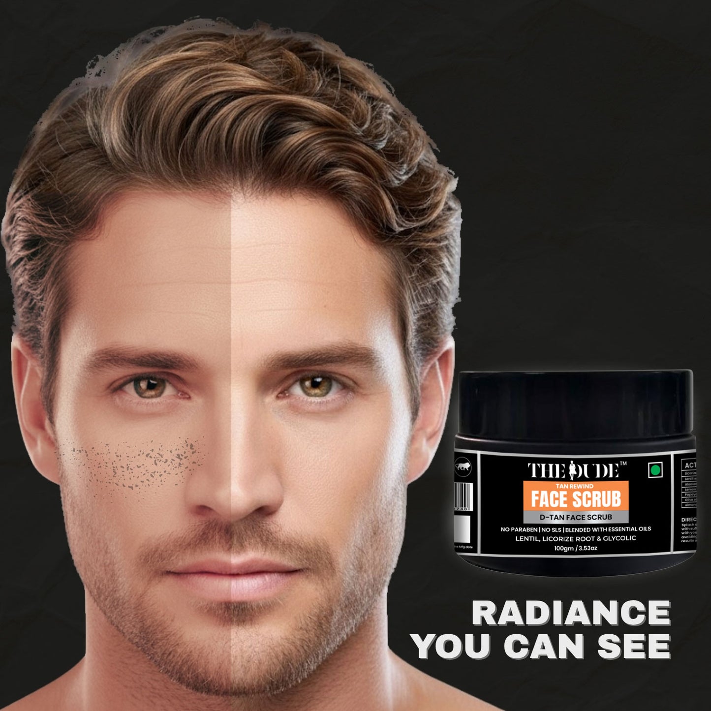 The Dude D-Tan Face Scrub for Tan Rewind - 100gm