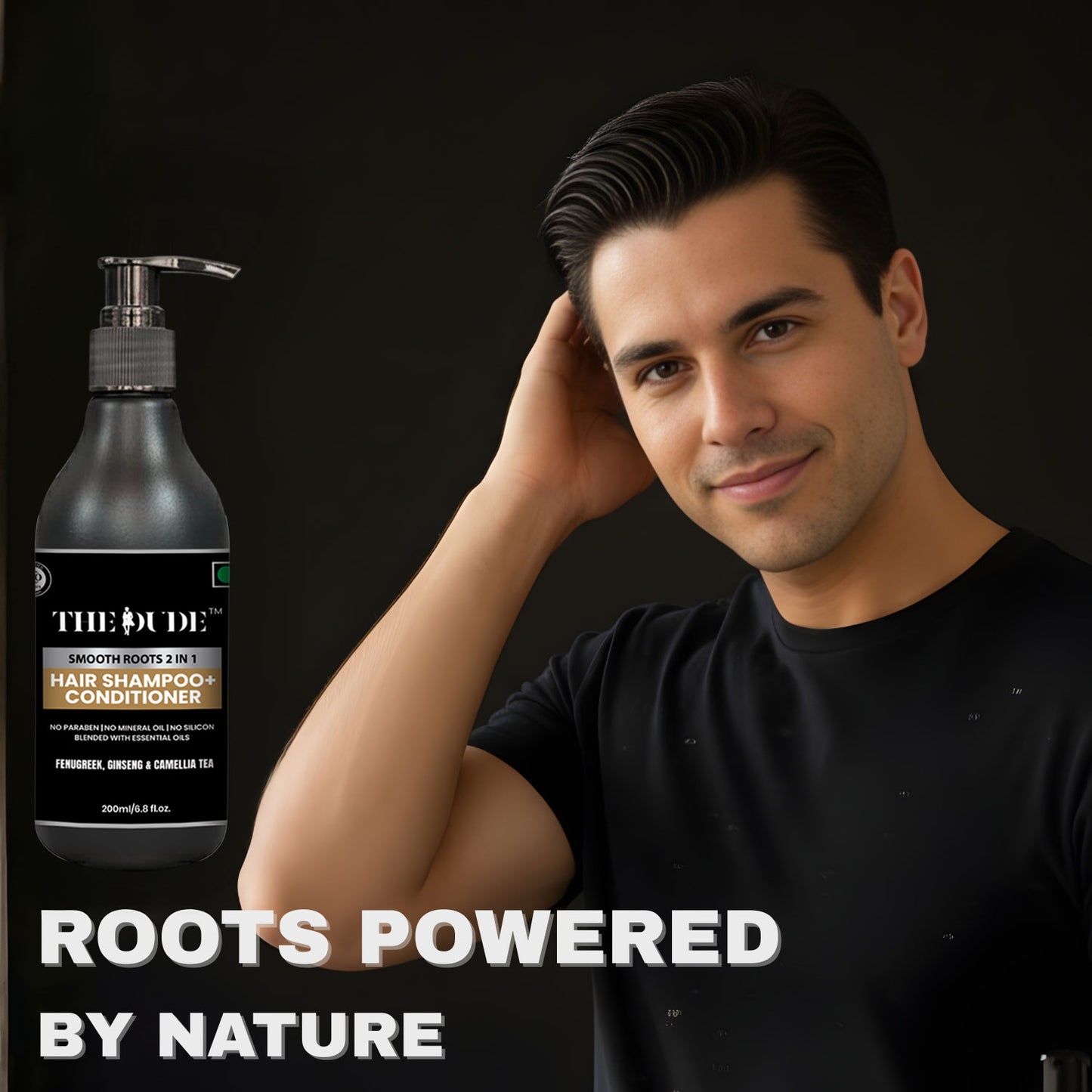 The Dude Smooth Roots with Fenugreek, Ginseng & Camellia Oleifera Hair Shampoo & Conditioner