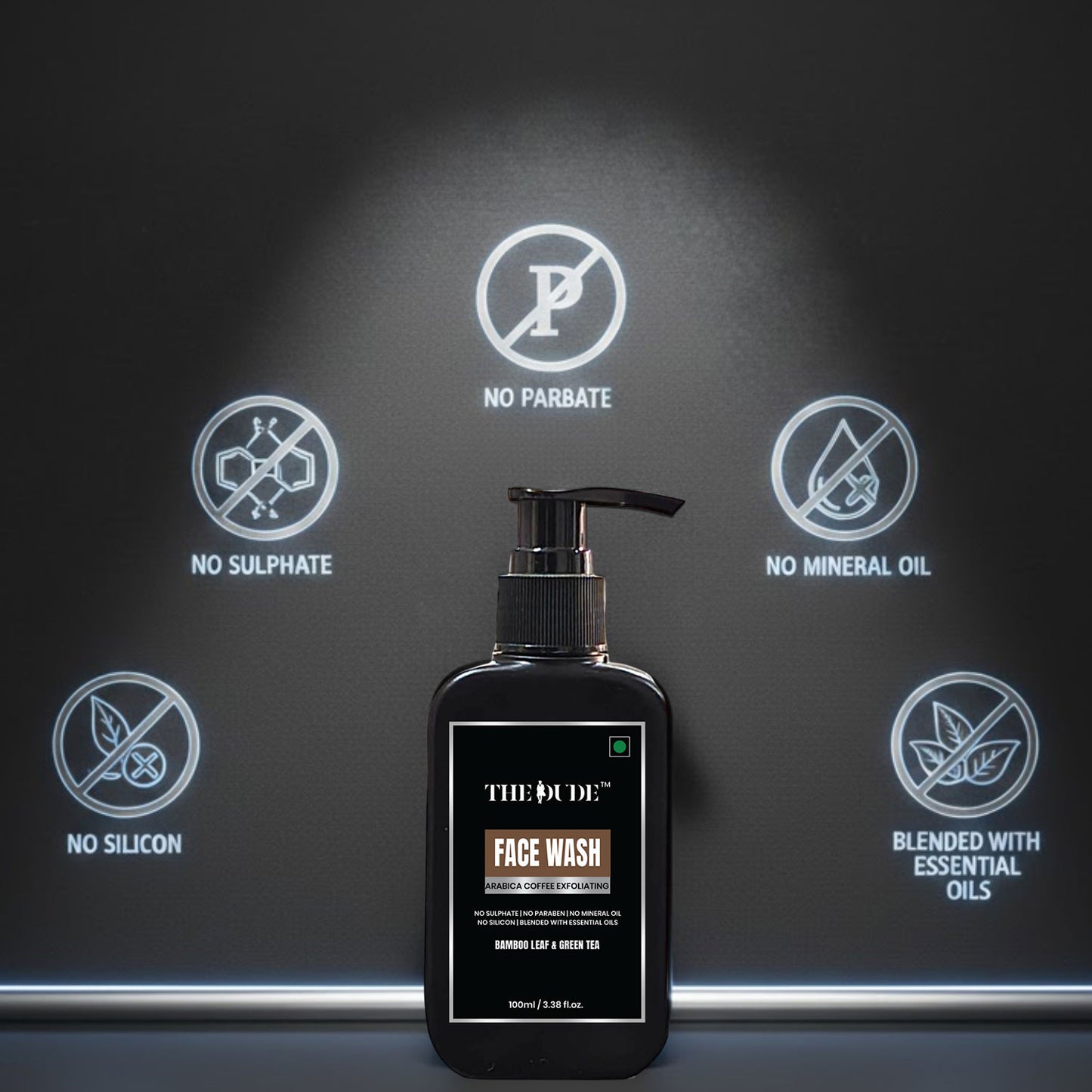 THE DUDE Coffee Exfoliating Face Wash for Men - 100 ml | Arabica Coffee Bamboo Green Tea | Gently Exfoliates & Revives Dull Skin