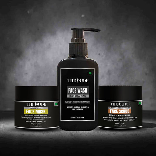THE DUDE Deep Cleansing Activated Charcoal Face Wash for Men - 100 ml | Deep Cleansing Formula with Black Tea & Sage | Daily Use Face Cleanser