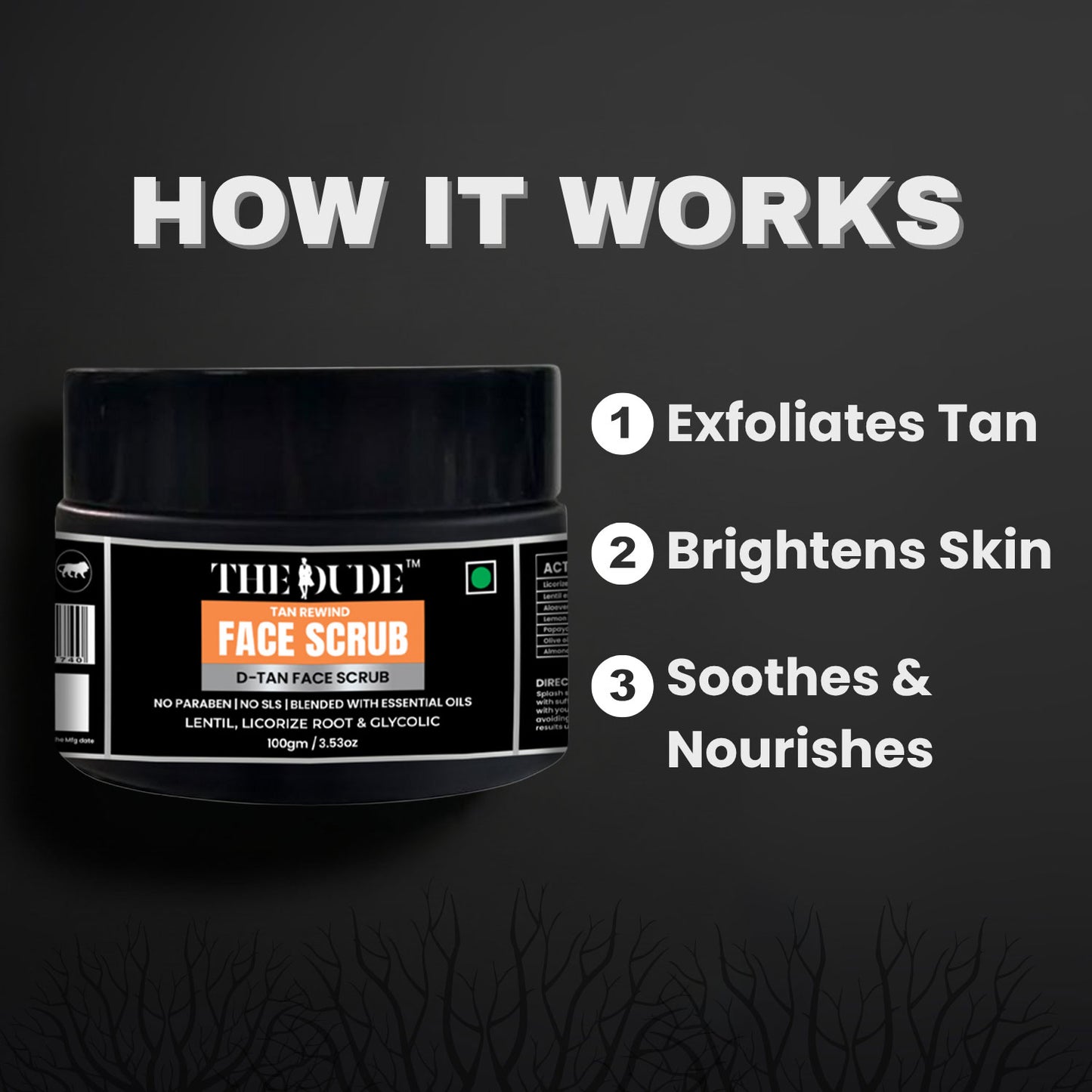 The Dude D-Tan Face Scrub for Tan Rewind - 100gm