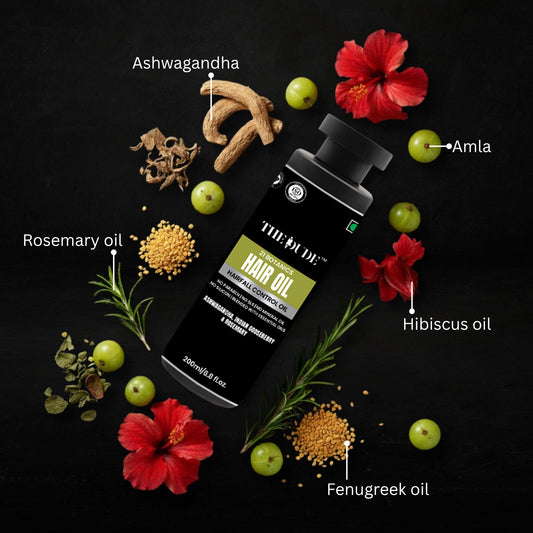 THE DUDE Complete Hair Care Ritual Kit for Men | Hair Fall Control Range | Nourishes Scalp Strengthens Roots | Healthy Hair Regimen