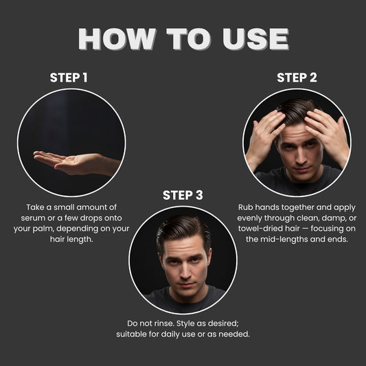 THE DUDE Shiro Silk Hair Serum for Men - 50 ml | Jojoba, Flaxseed & Hibiscus | Controls Frizz & Flyaways | Adds Shine & Smoothness to Dry Dull Hair