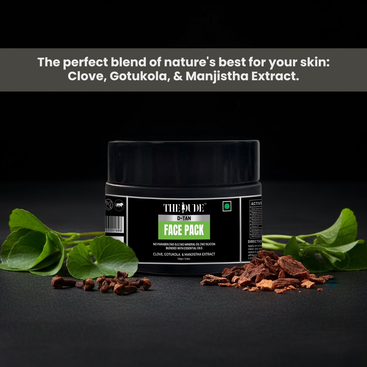 The Dude De-Tan Face Pack with Clove, Gotukola  & Manjistha extract