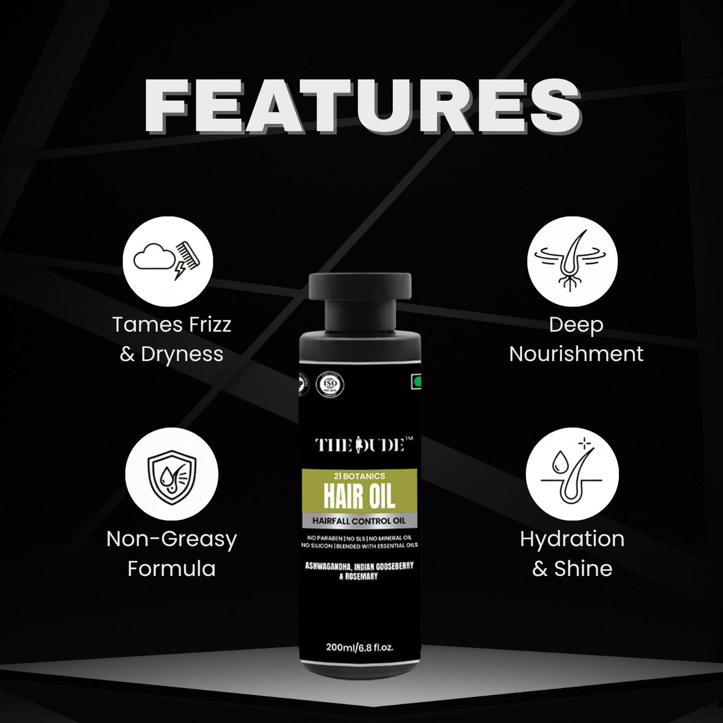 The Dude 21 Botanics Multi Herbs Hairfall Control Hair Oil