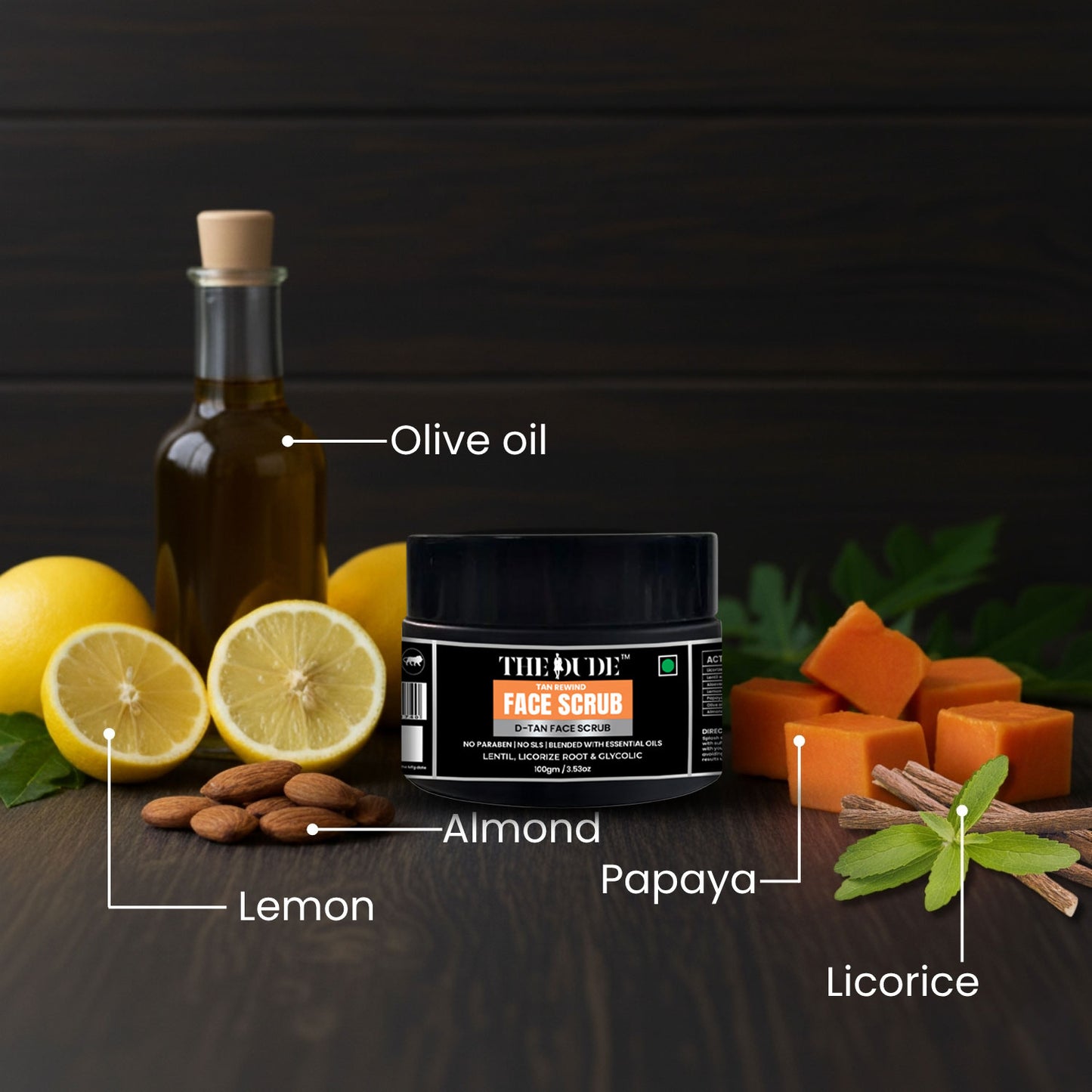 The Dude D-Tan Face Scrub for Tan Rewind - 100gm