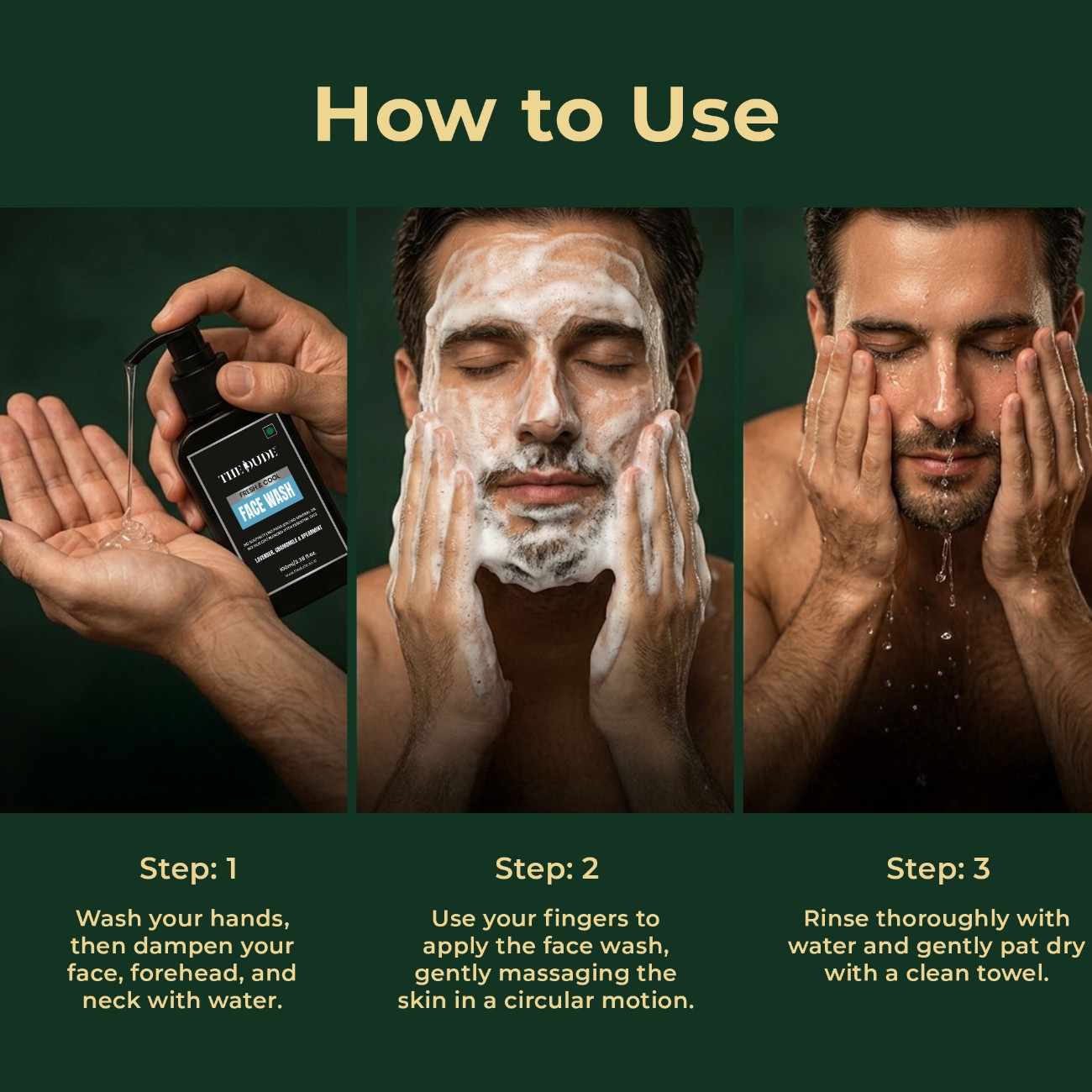 THE DUDE Fresh Cool Face Wash for Men - 100 ml | Lavender, Chamomile & Spearmint | Refreshing Cleanser | Controls Oil & Revives Tired Skin