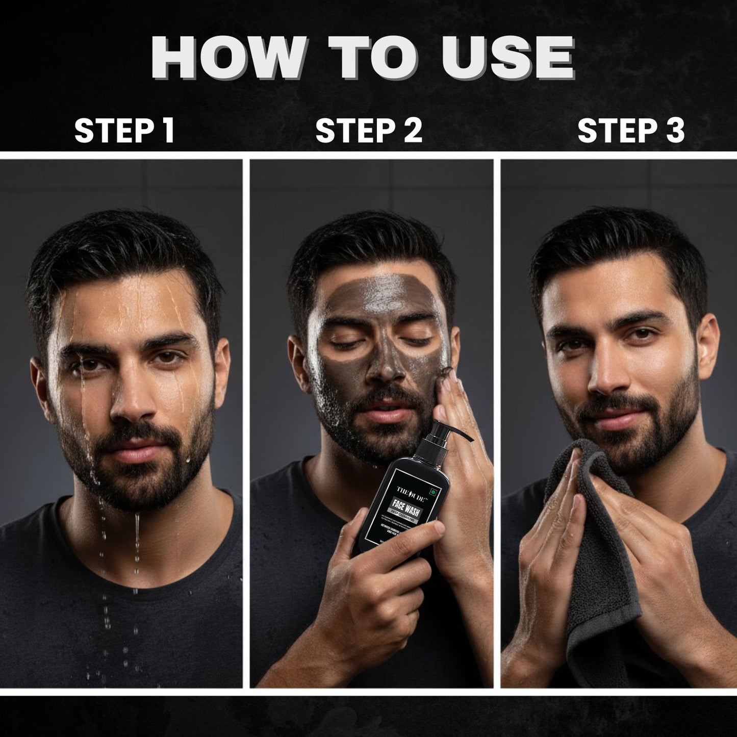 The Dude Deep Cleansing Activated Charcoal, Black Tea & Sage Face Wash - 100ml