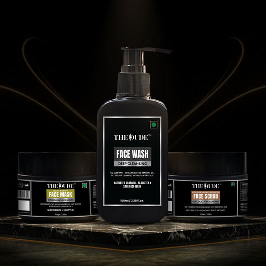 THE DUDE Deep Cleansing Activated Charcoal Face Wash for Men - 100 ml | Deep Cleansing Formula with Black Tea & Sage | Daily Use Face Cleanser