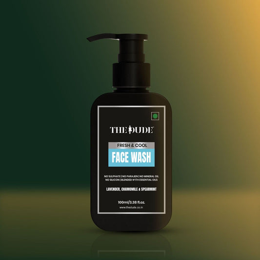 THE DUDE Fresh Cool Face Wash for Men - 100 ml | Lavender, Chamomile & Spearmint | Refreshing Cleanser | Controls Oil & Revives Tired Skin